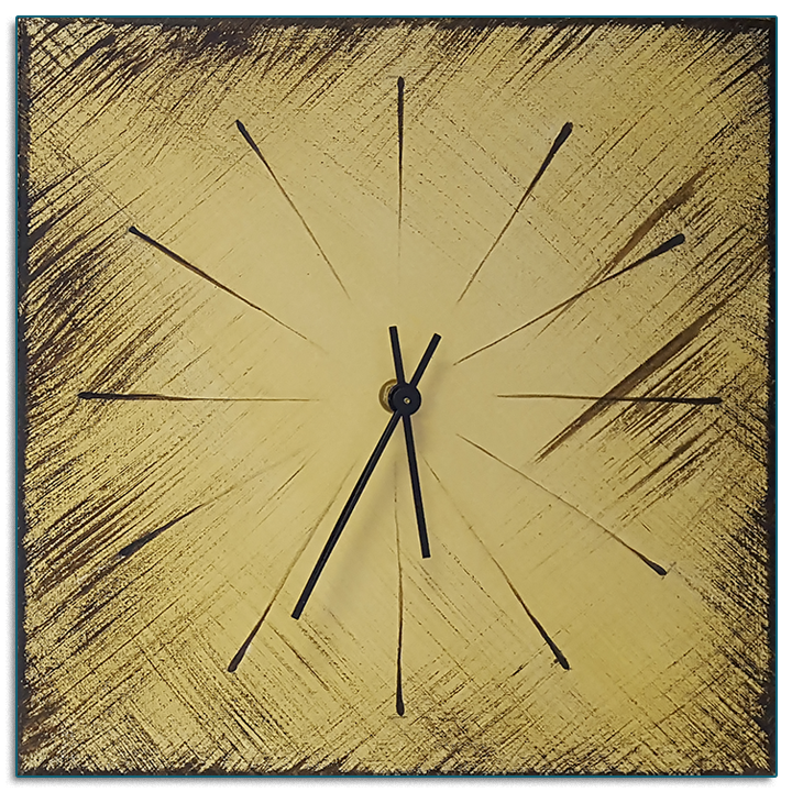 Linen Stitch Canvas Clock